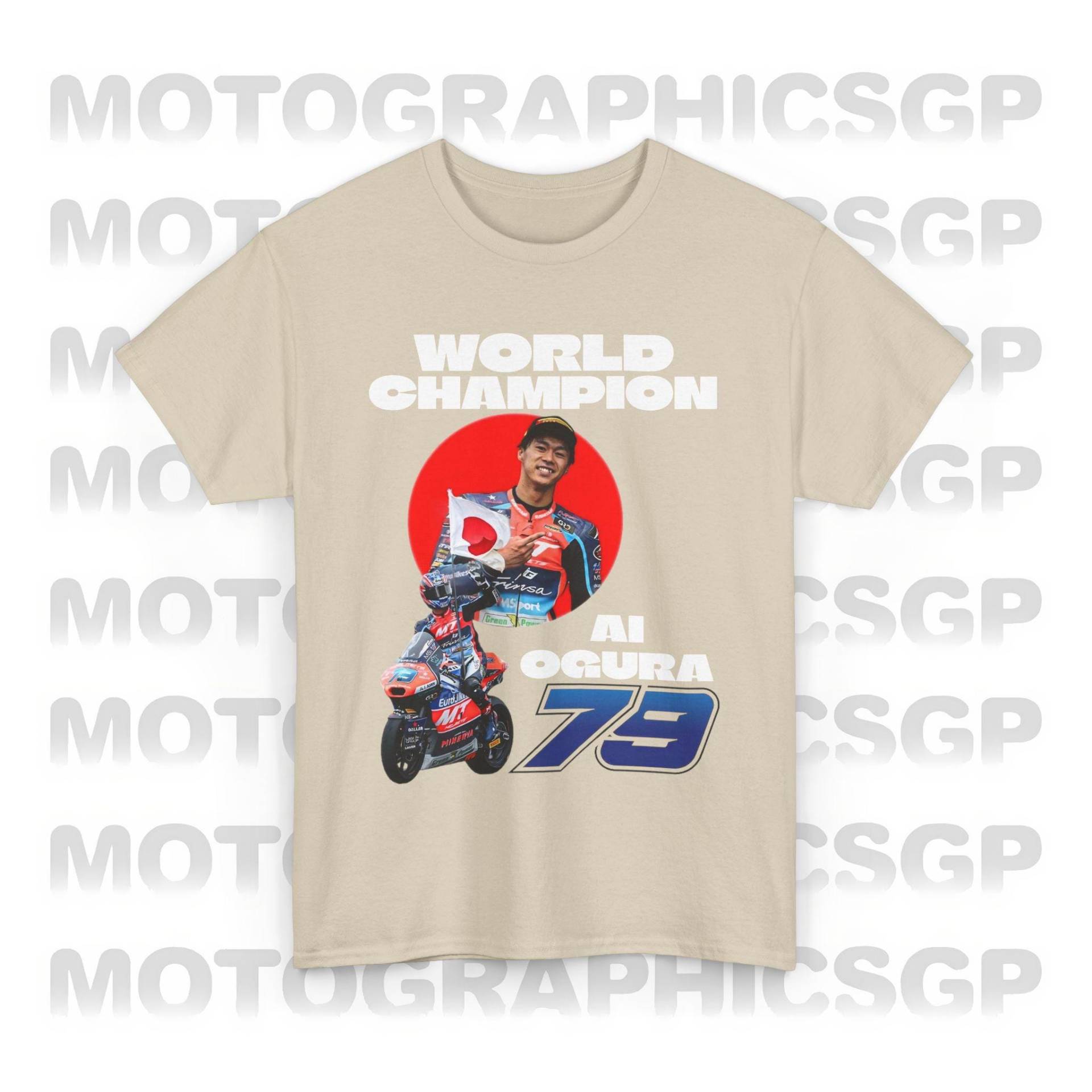 Motogp Ogura 79 Champion 2024 T-Shirt, Merch Moto2 Sieger Ai Racing Shirt Geschenk, Rookie-Kleidung T-Shirt Fan von motographicsgp
