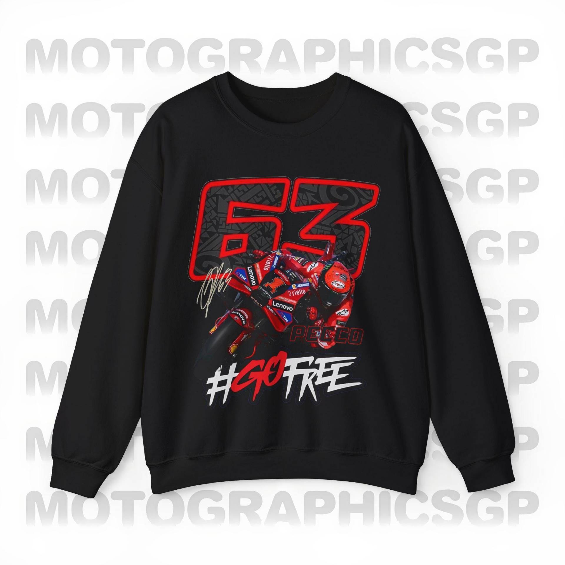 Motogp Pecco Bagnaia 63 Ducati Sweatshirt, Weltmeister Shirt, Francesco Merch, Team, Rennsportkleidung von motographicsgp
