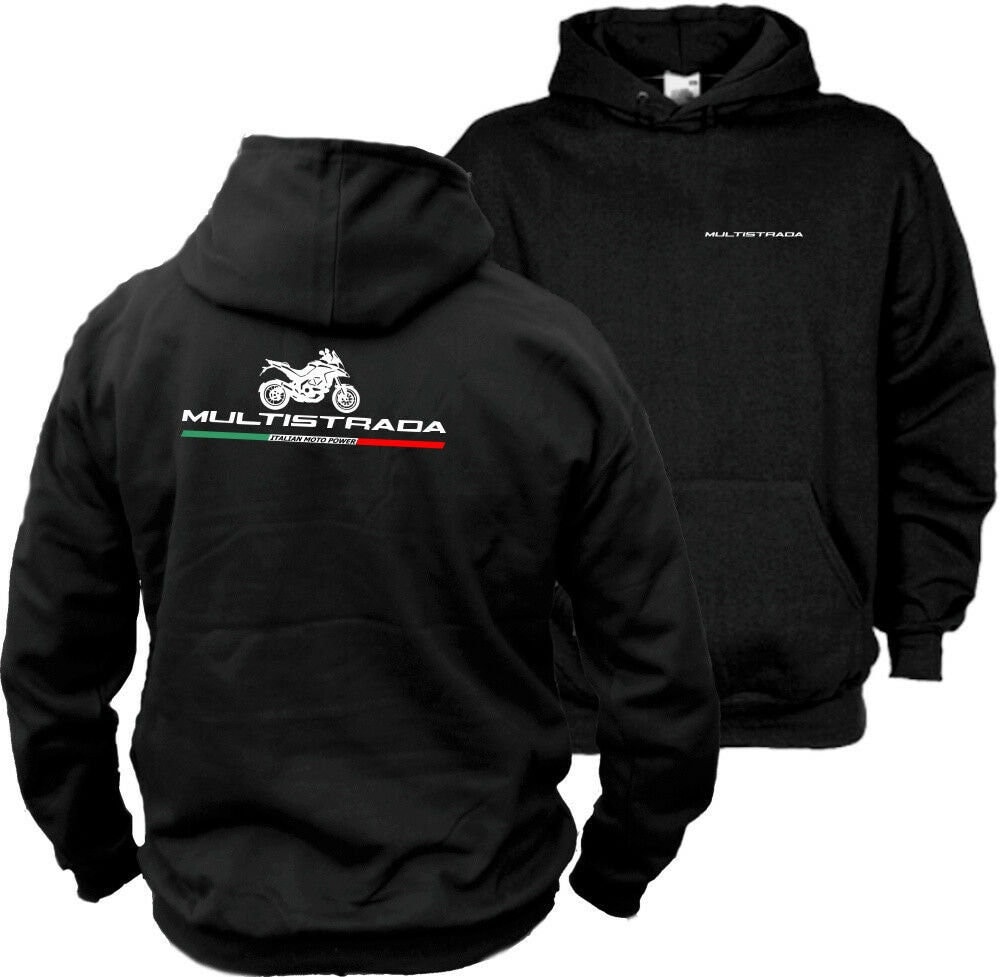 Ducati Multistrada Kapuzenpullover - Hoodie -Doppelseitiger Aufdruck von motoshirtsDE