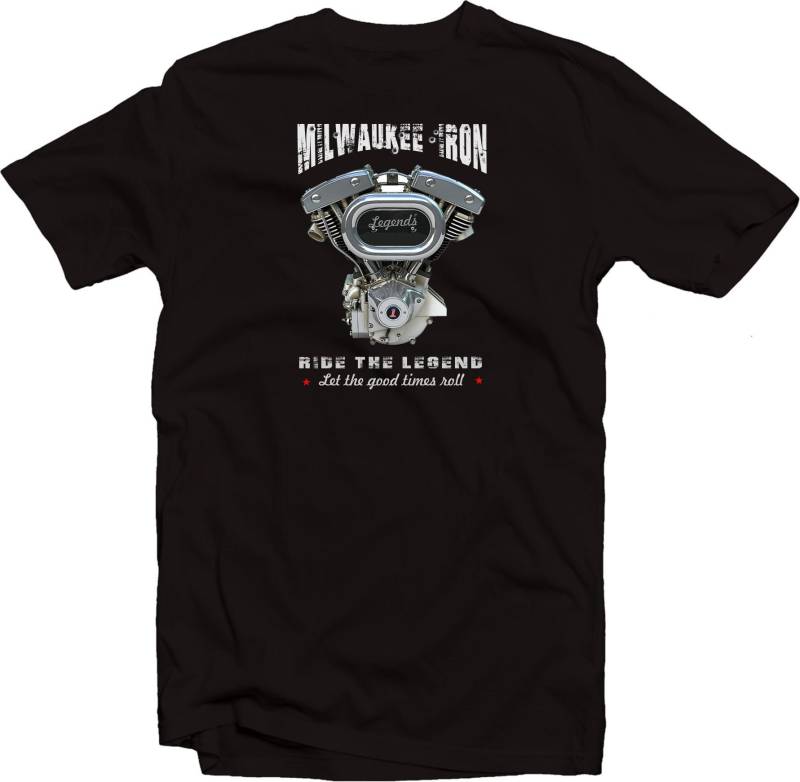 Milwaukee Iron Vintage Motorbiker Und Harley Fans T-Shirt Motiv 2 Milwaukee Iron Vintage Motorbiker Und Harley Fans T-Shirt Motiv 2 von motoshirtsDE
