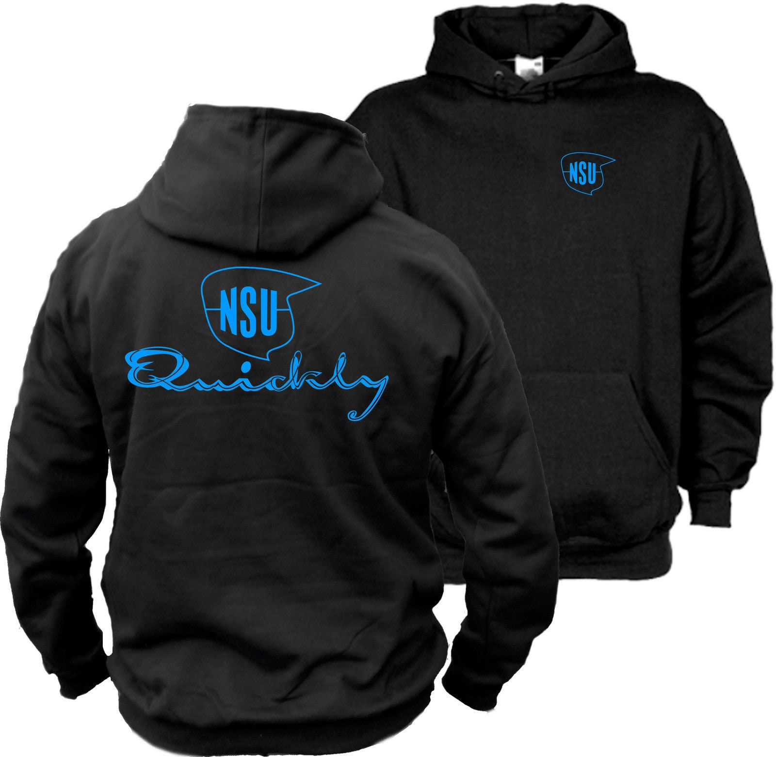 Nsu Quickly Kapuzenpullover - Hoodie -Doppelseitiger Aufdruck von motoshirtsDE