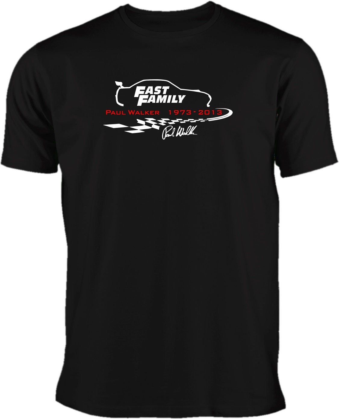Paul Walker - Fast Family & Furious T-Shirt von motoshirtsDE