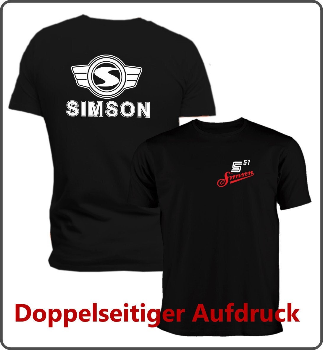 Simson T-Shirt - Doppelseitiger Aufdruck von motoshirtsDE