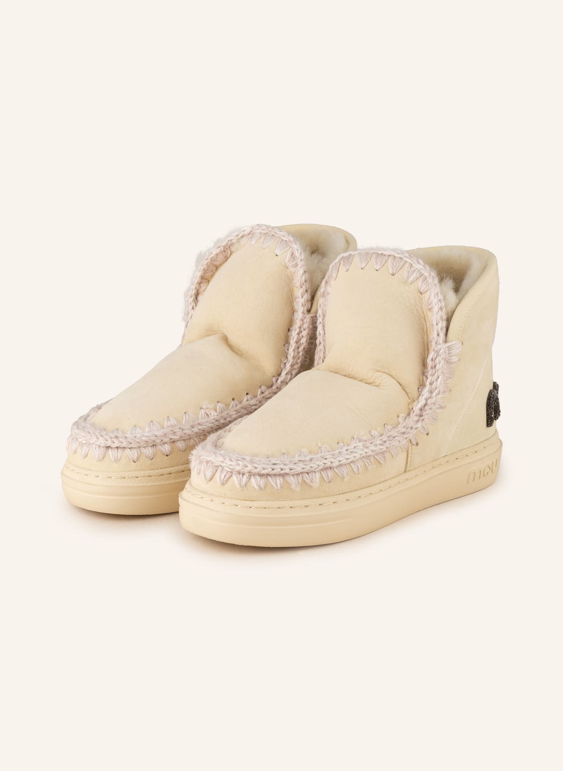 Mou Boots Eskimo Mit Schmucksteinen beige von mou