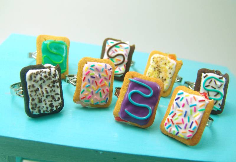 Lebensmittel Ring // Miniatur Frühstück Gebäck Ring, Wähle Deinen Geschmack Verstellbarer Made To Order von mousemarket