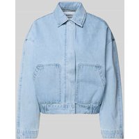 moves Jeansjacke mit verdeckter Knopfleiste Modell 'Sikorie' in Jeansblau, Größe 40 von moves
