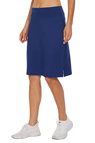 movvoche Damen 50,8 cm knielange Skorts Röcke bescheidener langer athletischer Golf Casual Tennisrock, navy, Groß movvoche Damen 50,8 cm knielange Skorts Röcke bescheidener langer athletischer Golf Casual Tennisrock, navy, Groß von movvoche