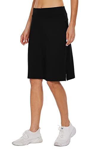 movvoche Damen 50,8 cm knielange Skorts Röcke bescheidener langer athletischer Golf Casual Tennisrock, schwarz, Mittel movvoche Damen 50,8 cm knielange Skorts Röcke bescheidener langer athletischer Golf Casual Tennisrock, schwarz, Mittel von movvoche