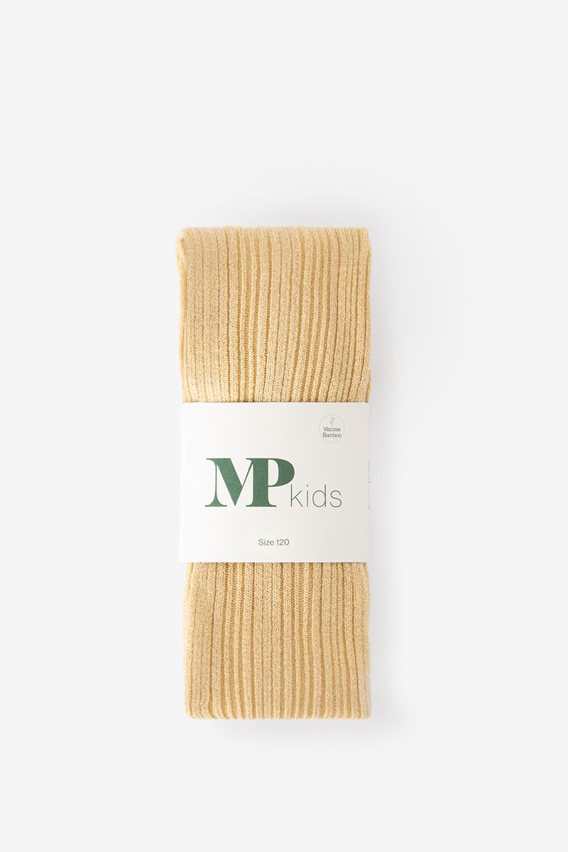 MP Denmark Rippstrumpfhose Mit Lurex - Gelb von mp Denmark A/S