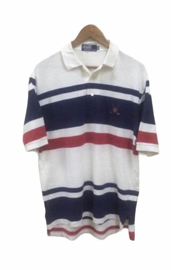 Vintage Polo Ralph Lauren Golf Usa Flagge Bär P92 Ski P Flügel Polo Schnee Strand Streifen Shirt Selten von mrbosswork