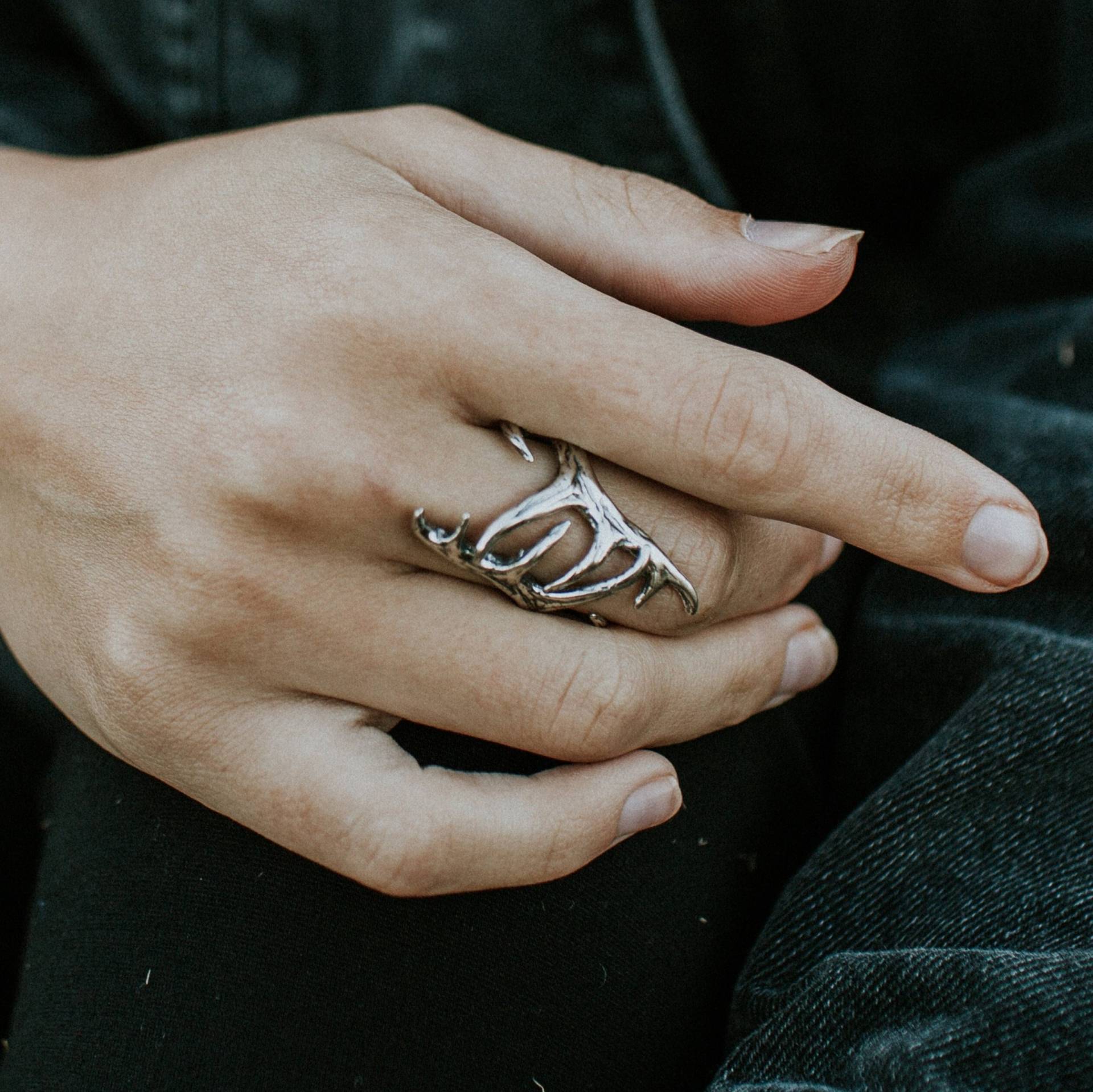 Elchgeweih Ring Aus Sterling Silber von mrd74