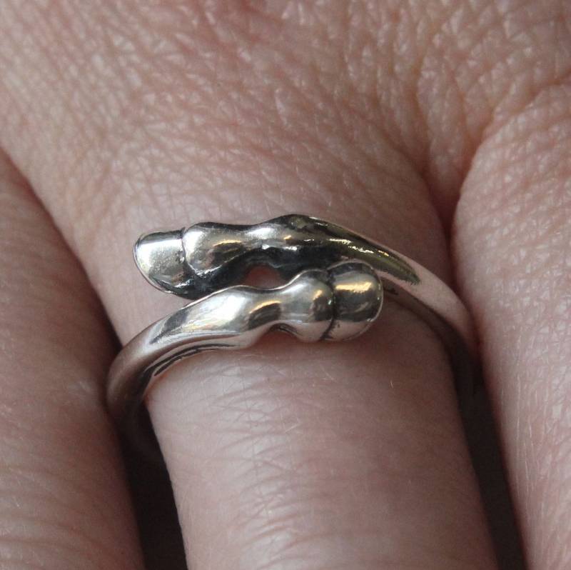 Pferdehuf Ring Aus Massiver Weißer Bronze Mit Sterling Silber-Overlay von mrd74