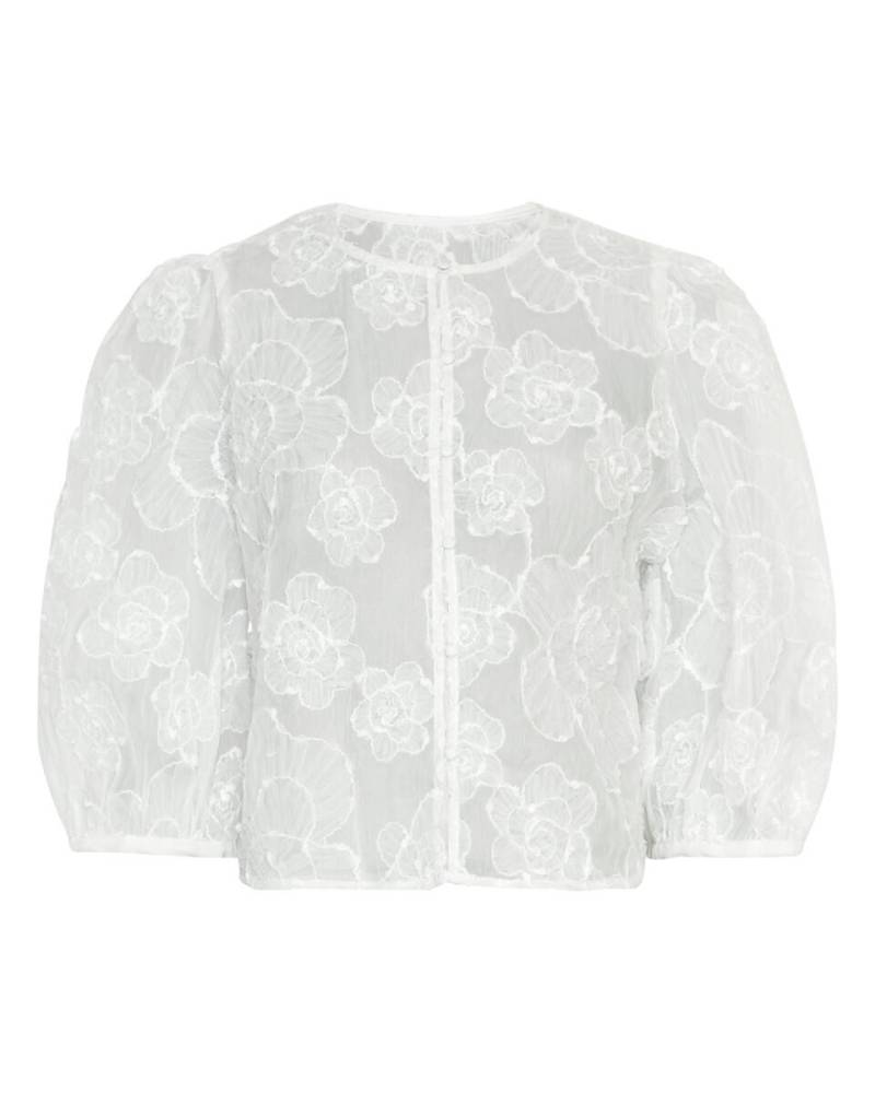 msch copenhagen - Bluse - Mschismene weiß - Gr. - L von msch copenhagen