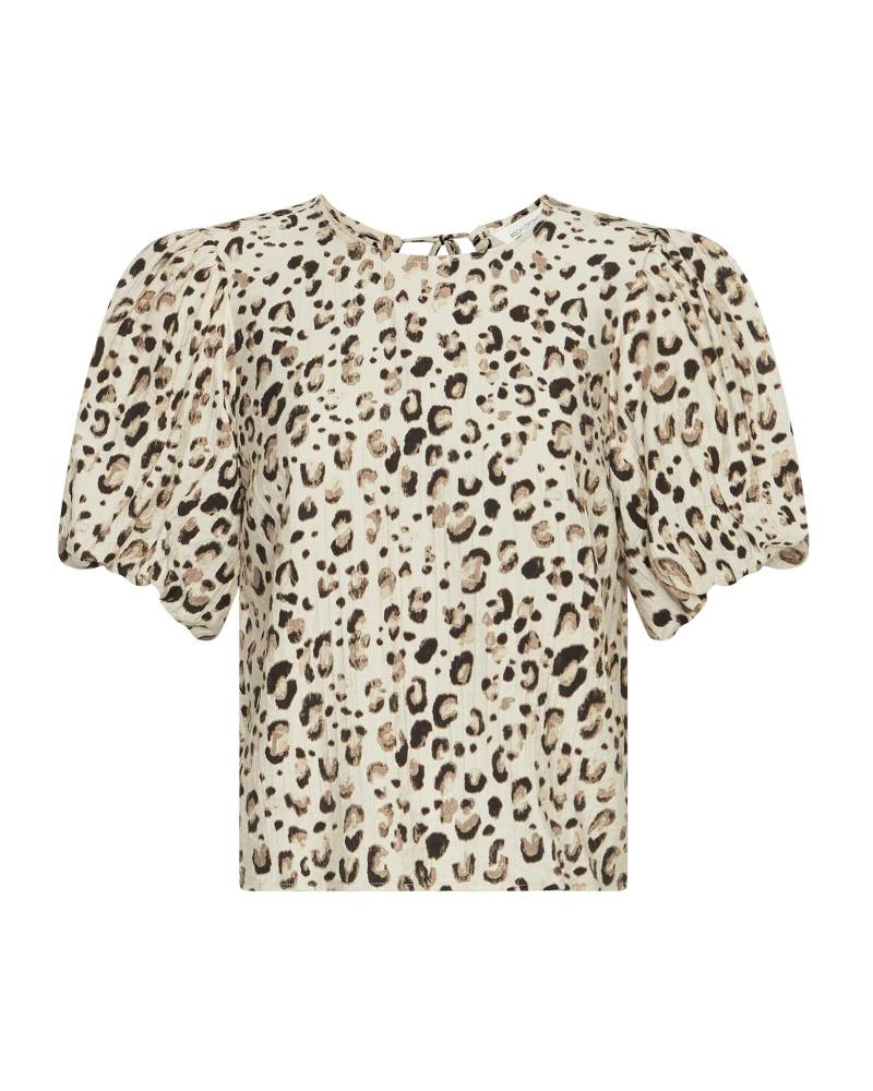 msch copenhagen - MSCHAlyona Vlora 2 4 Top AOP oatmeal leo - Gr. - L von msch copenhagen