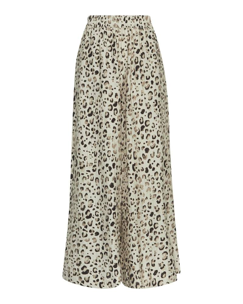 msch copenhagen - MSCHAlyona Vlora HW Pants AOP oatmeal leo - Gr. - L von msch copenhagen