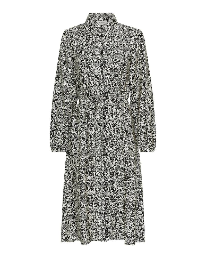 msch copenhagen - MSCHCielo Amabella Shirt Dress AOP fog abstract - Gr. - L von msch copenhagen