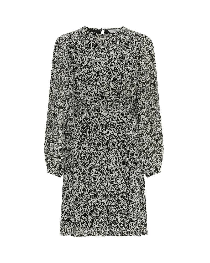 msch copenhagen - MSCHCielo Amabella Short Dress AOP fog abstract - Gr. - M von msch copenhagen