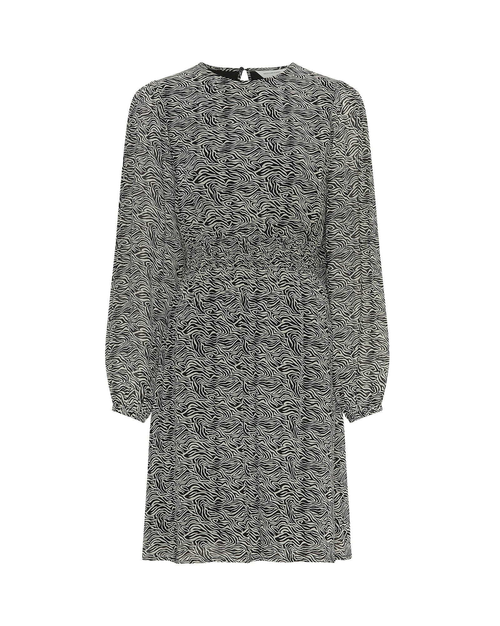 msch copenhagen - MSCHCielo Amabella Short Dress AOP fog abstract - Gr. - S von msch copenhagen