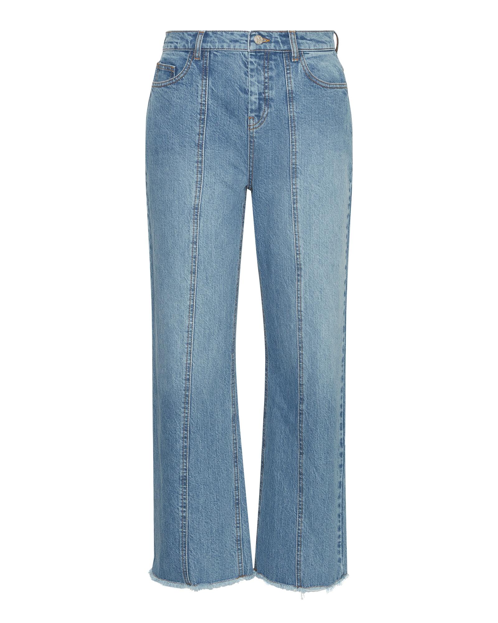 msch copenhagen - MSCHEli Ada HW Straight Ankle Jeans mid blue wash - Gr. - S von msch copenhagen