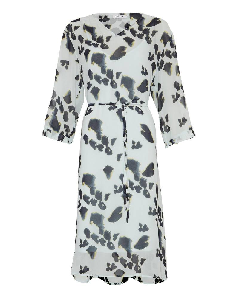 msch copenhagen - MSCHGabriana Kabrina 3 4 Dress AOP sky captain leo - Gr. - S von msch copenhagen