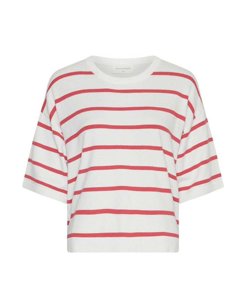 msch copenhagen - MSCHGeanine Rachelle 2 4 Pullover STP egret rose red von msch copenhagen