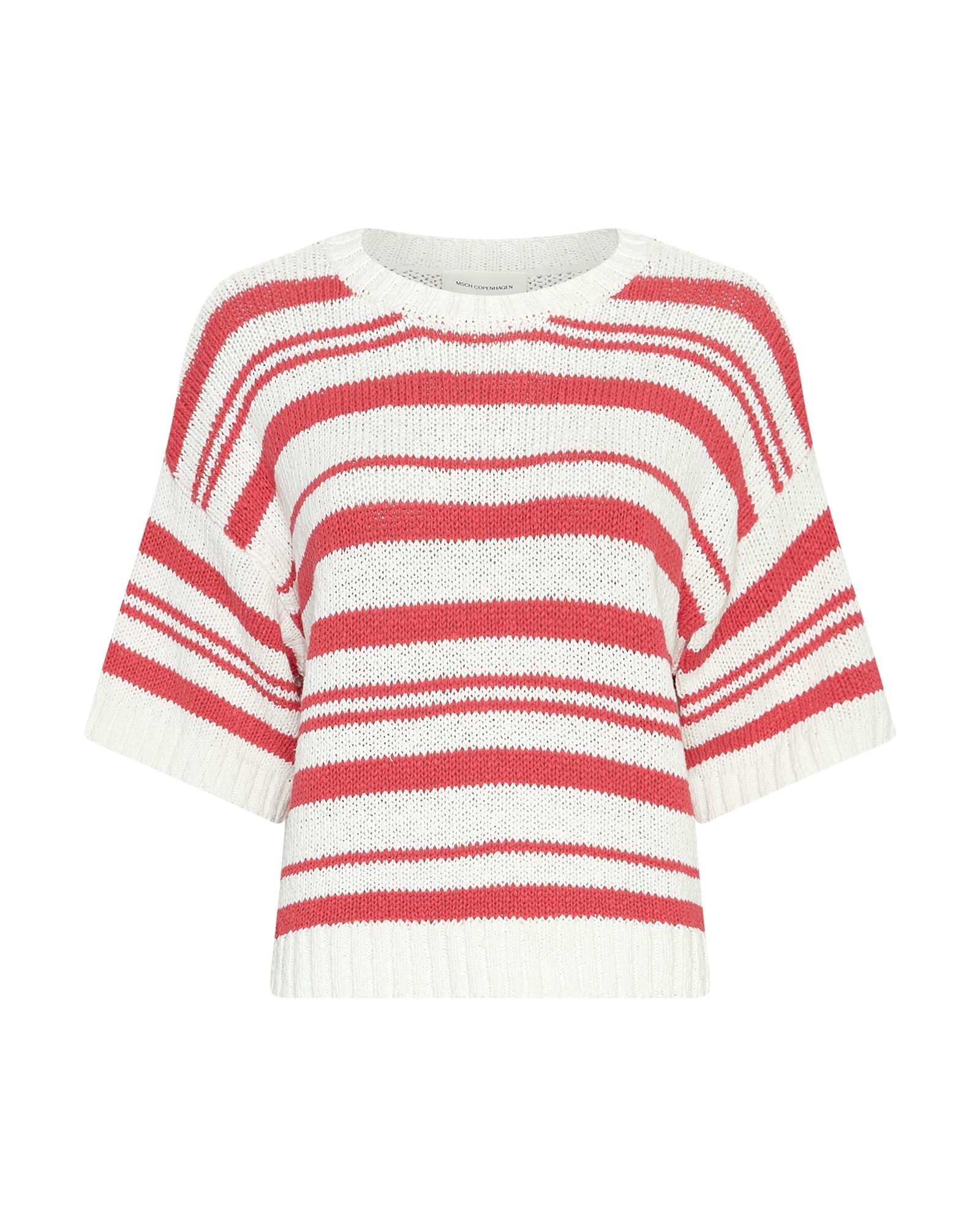 msch copenhagen - MSCHHannalie 2 4 Pullover STP egret rose red von msch copenhagen