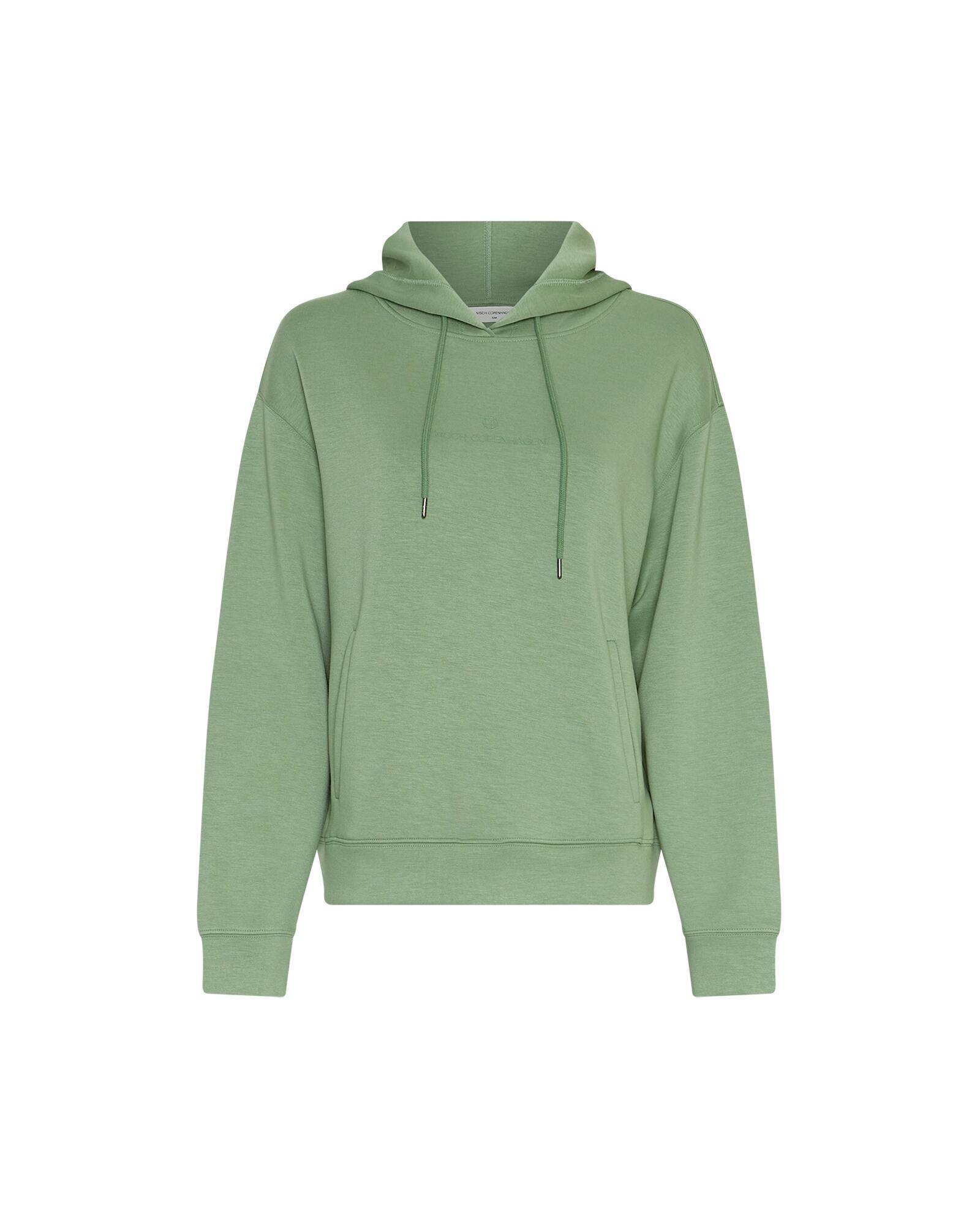 msch copenhagen - MSCHIma Q Icon Logo Hood Sweatshirt green eyes von msch copenhagen