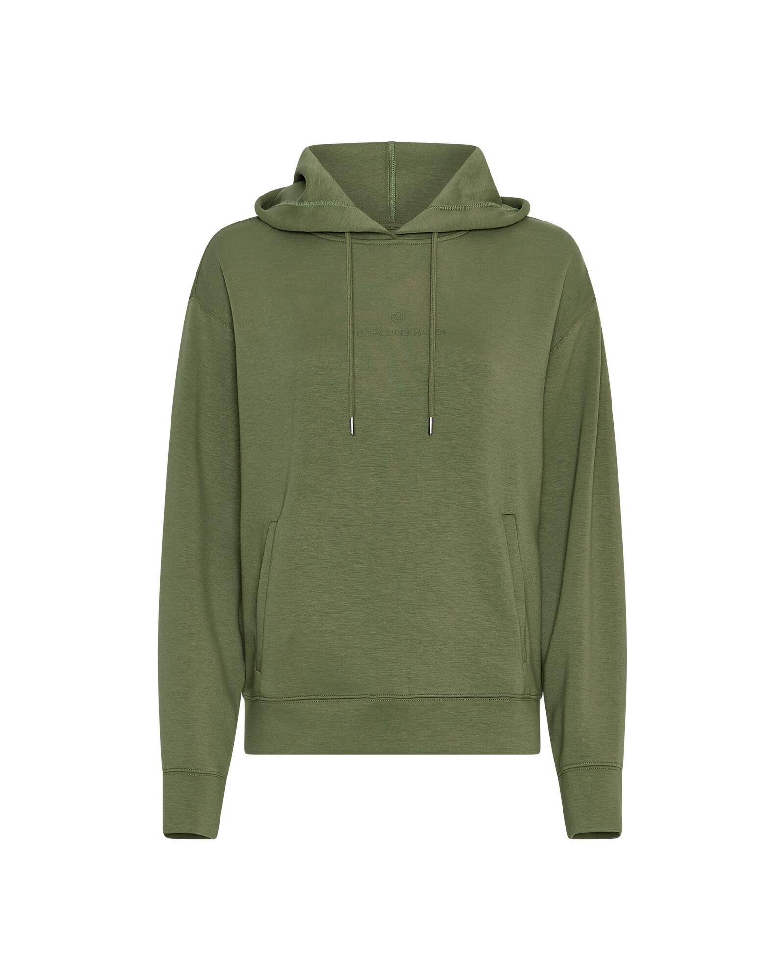msch copenhagen - MSCHIma Q Icon Logo Hood Sweatshirt olivine von msch copenhagen