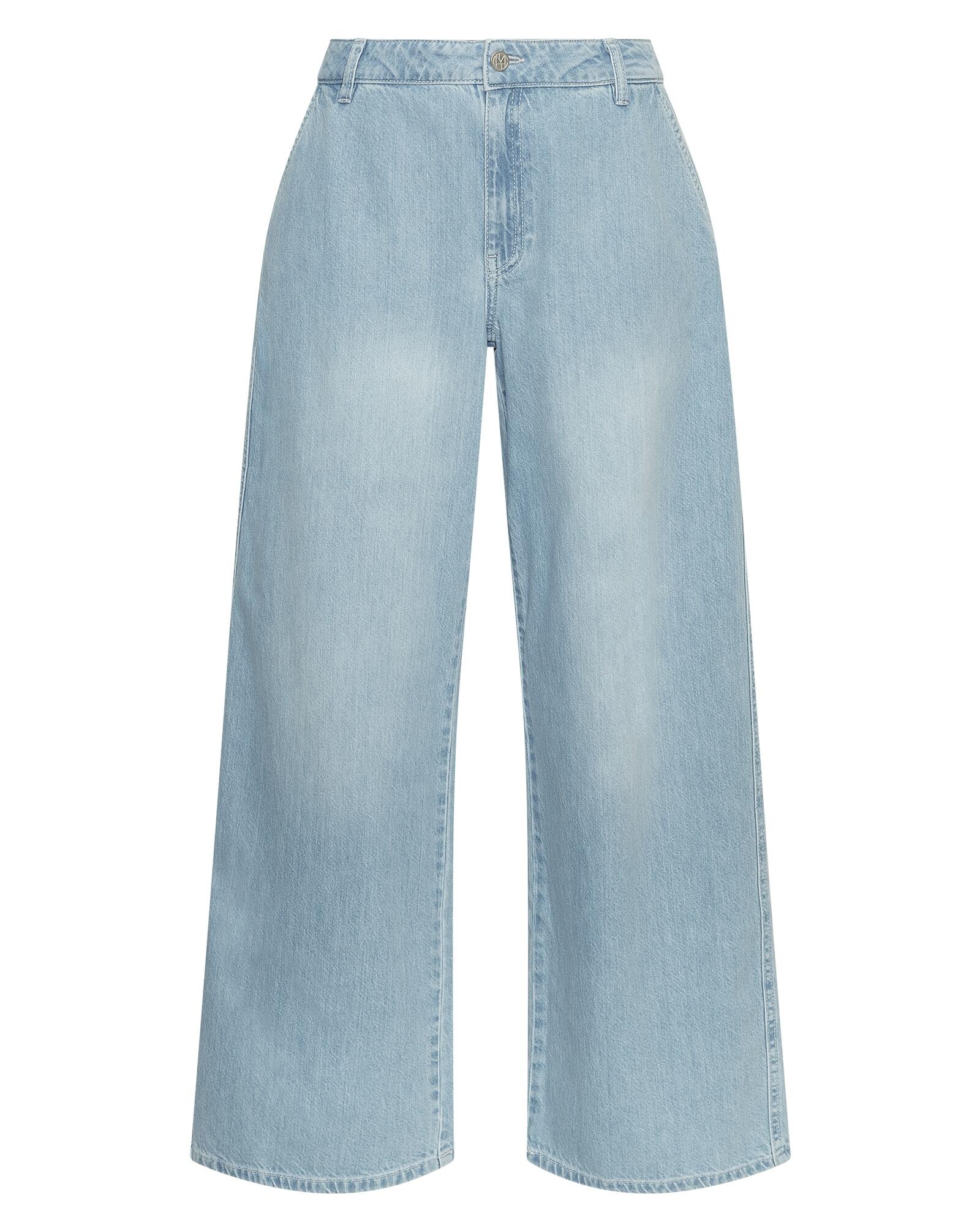 msch copenhagen - MSCHIngrid Lis HW Wide Jeans light blue wash - Gr. - M von msch copenhagen