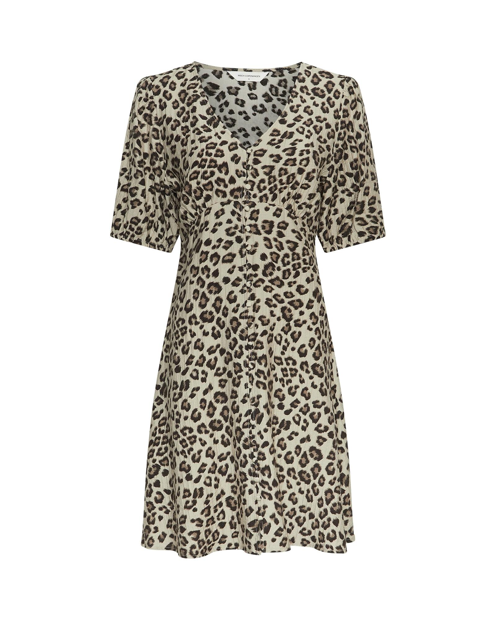 msch copenhagen - MSCHKalani Vlora 2 4 Dress AOP humus leo - Gr. - XS von msch copenhagen