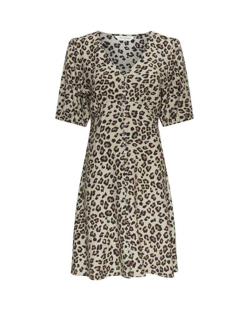 msch copenhagen - MSCHKalani Vlora 2 4 Dress AOP humus leo - Gr. - XS von msch copenhagen