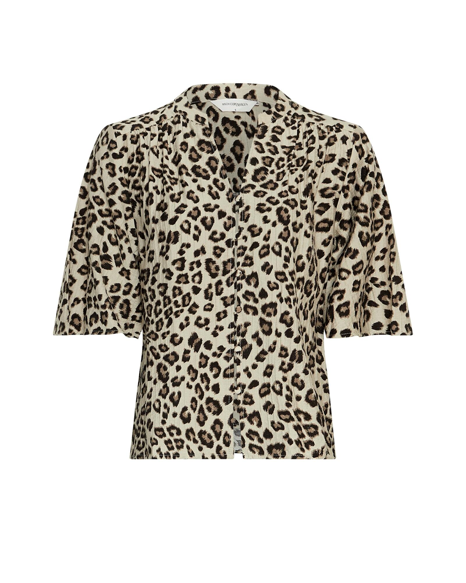 msch copenhagen - MSCHKalani Vlora 2 4 Shirt AOP humus leo - Gr. - XS von msch copenhagen