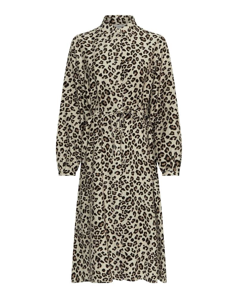 msch copenhagen - MSCHKalani Vlora Shirt Dress AOP humus leo - Gr. - M von msch copenhagen