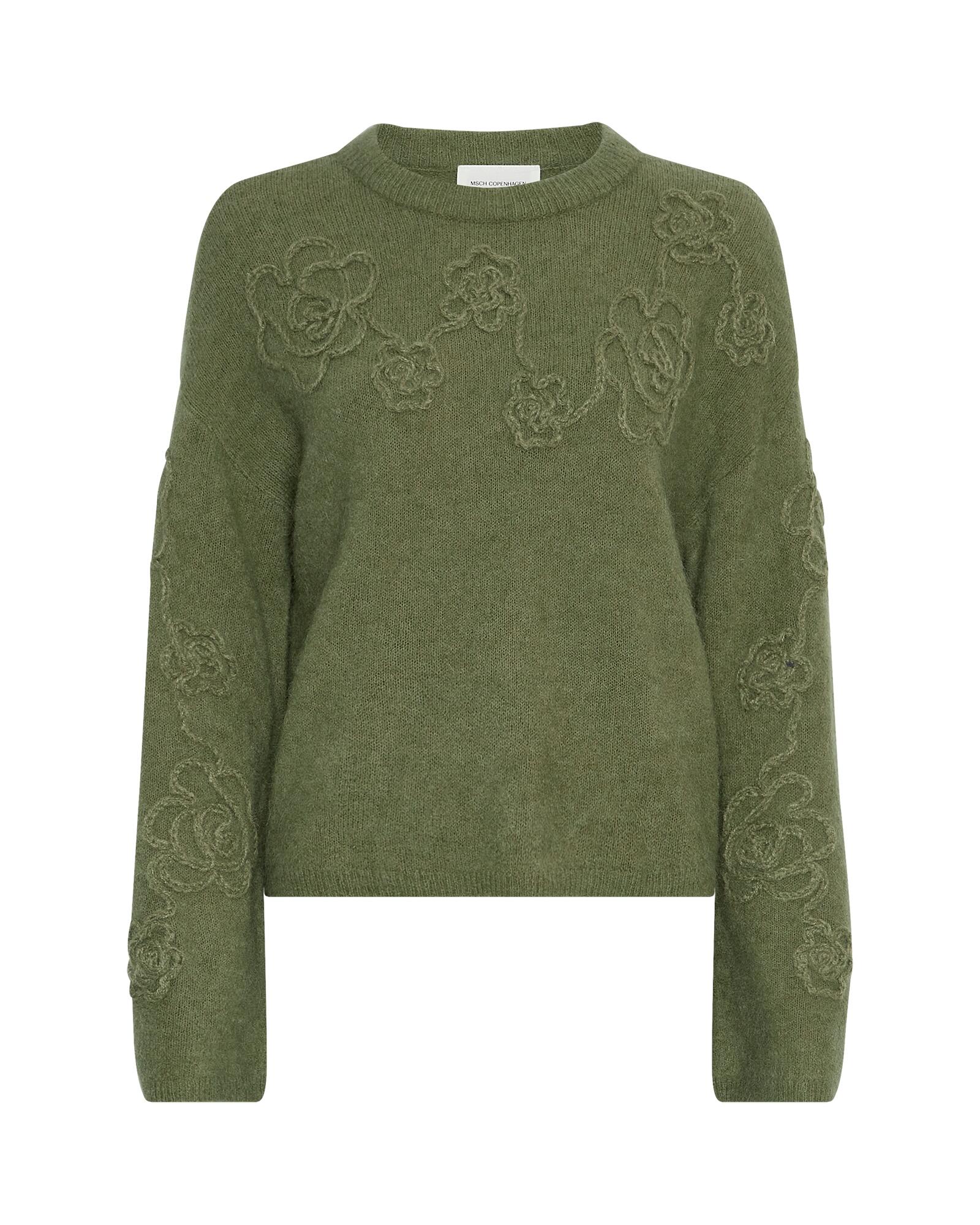 msch copenhagen - MSCHMiabelle Hope Pullover EMB olivine flower von msch copenhagen
