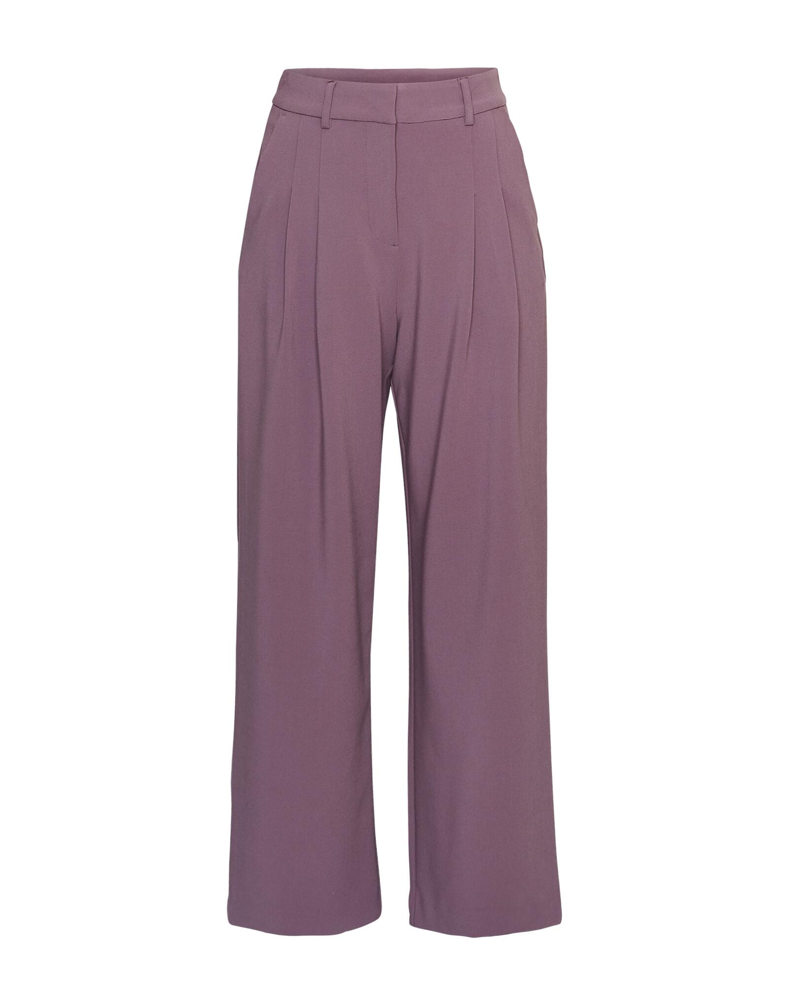 msch copenhagen - MSCHMirabelle Michelle HW Pleat Pants black plum - Gr. - S von msch copenhagen