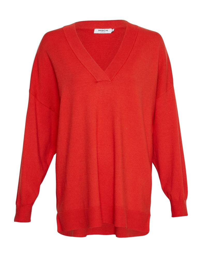 msch copenhagen - MSCHNeila Rachelle V Pullover aurora red von msch copenhagen