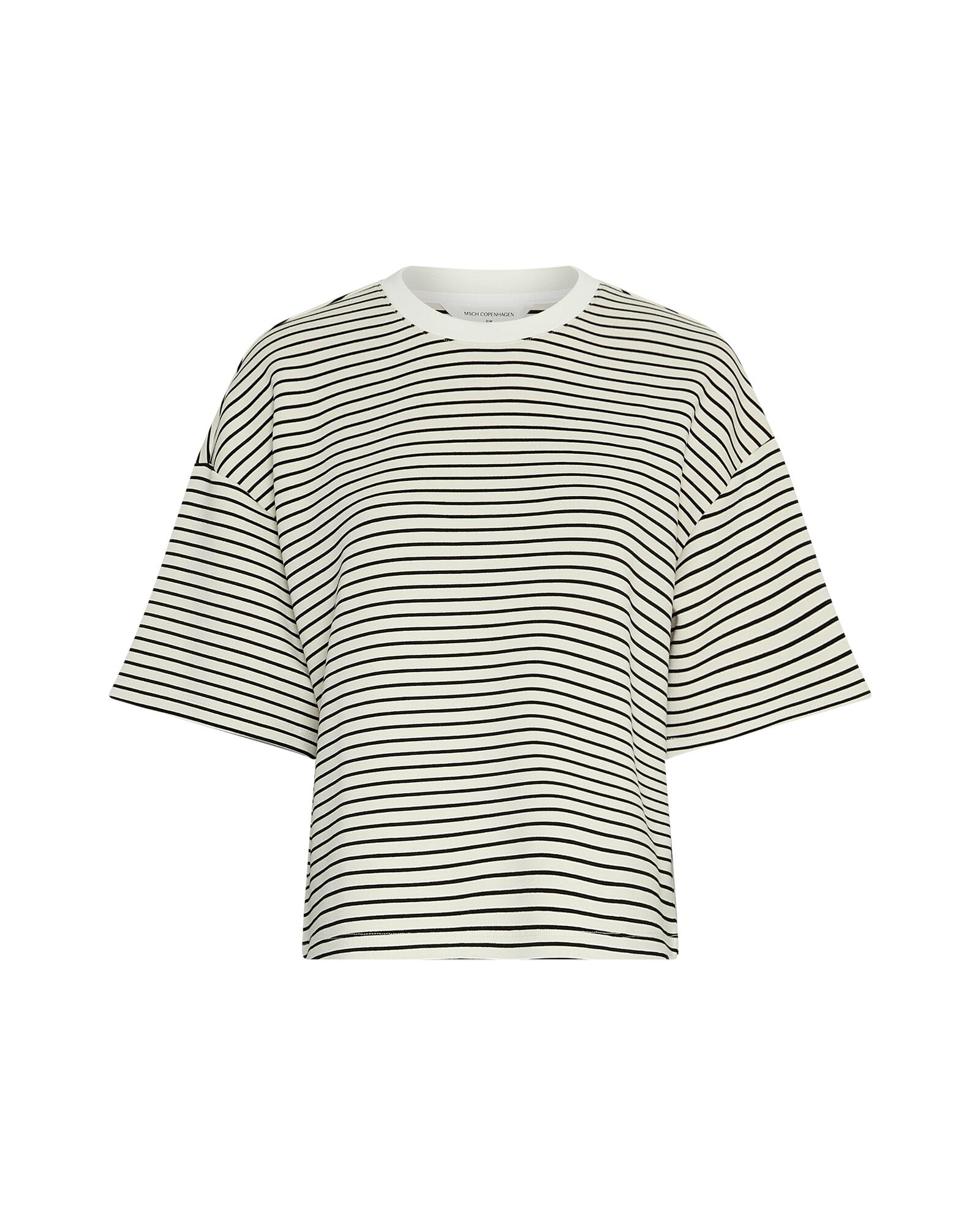 msch copenhagen - MSCHNilda Ima Q SS Sweatshirt STP oatmeal black von msch copenhagen