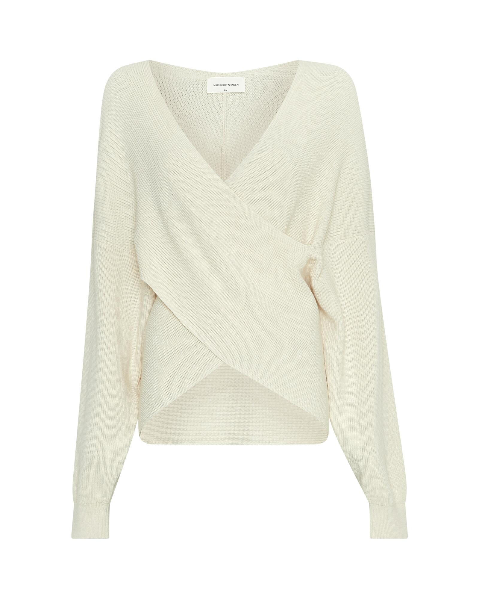 msch copenhagen - MSCHZinelle Rachelle Wrap Pullover fog melange von msch copenhagen