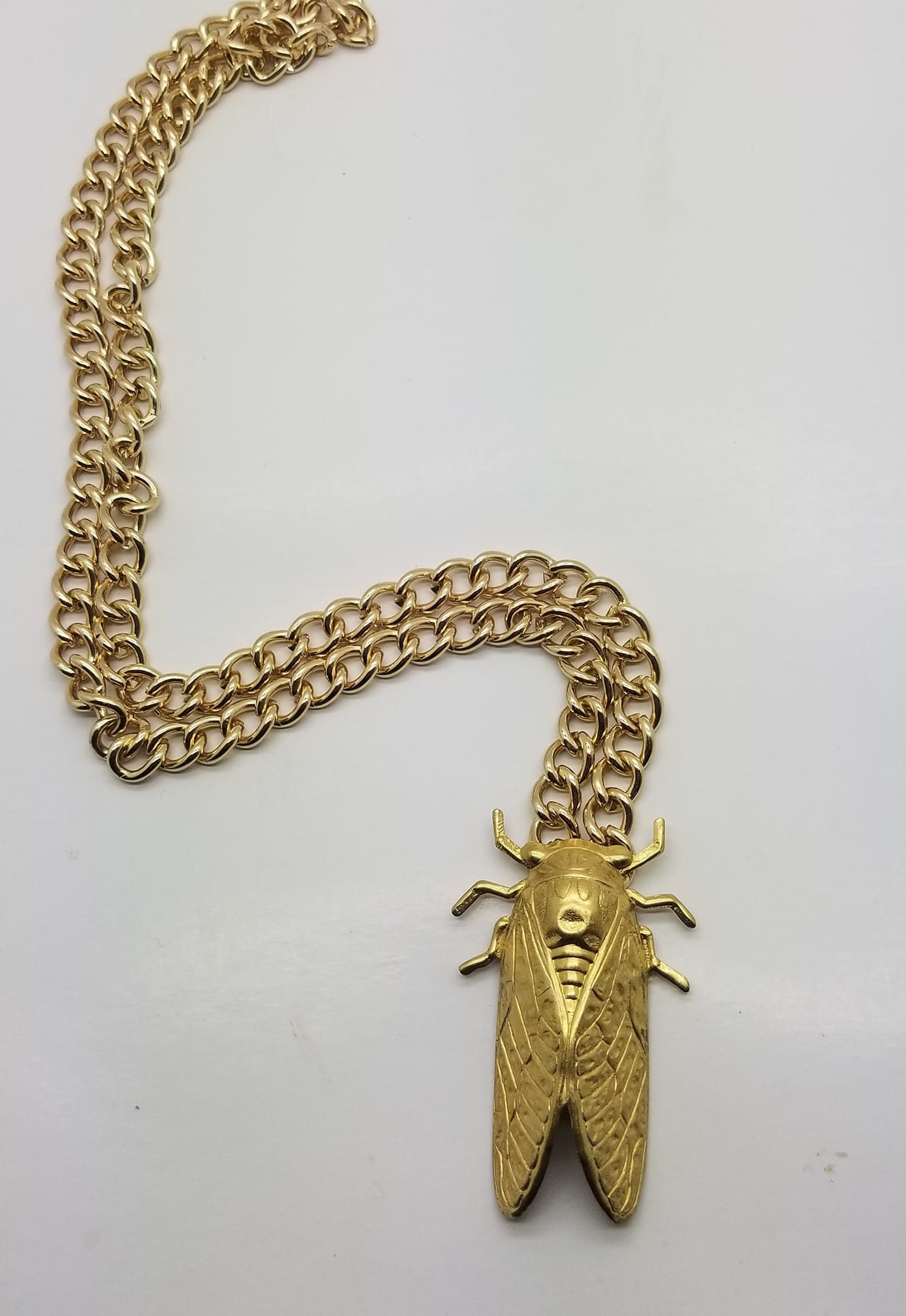 Zikade, Zikadenhalskette, Zikadenschmuck, Goldzikade, Silberzikade von msformaldehyde