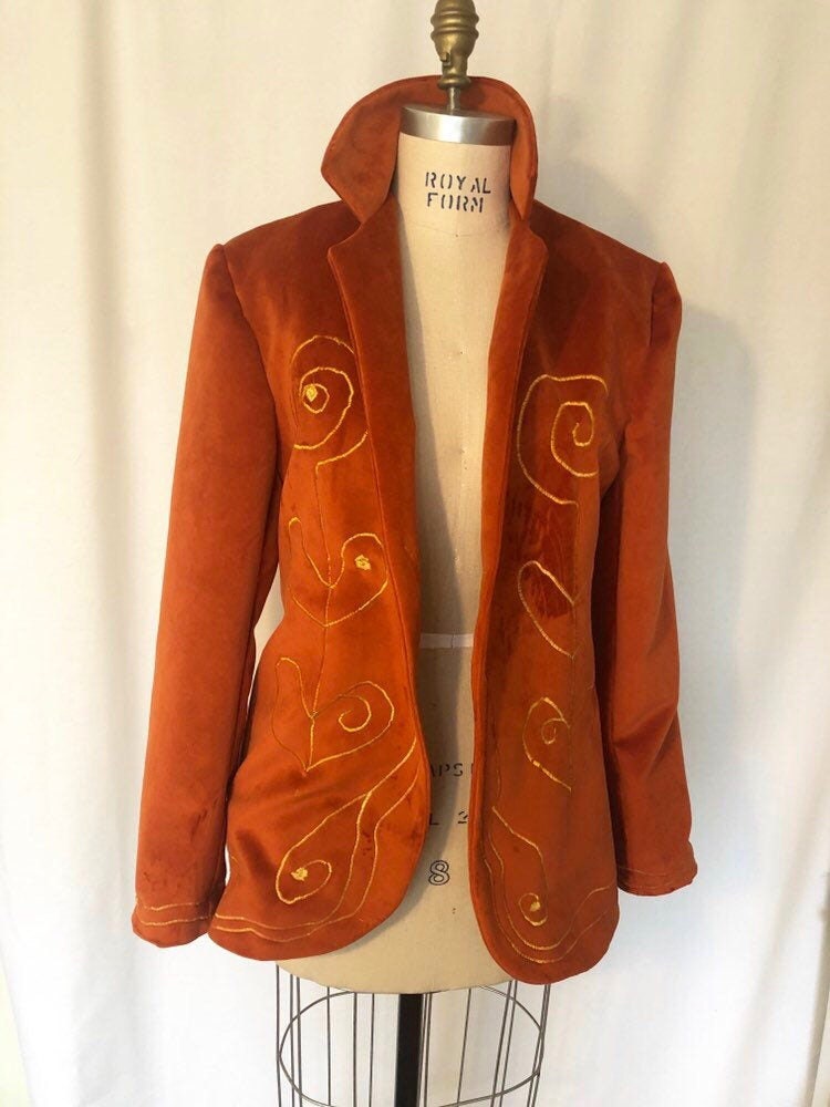xenophilius Lovegood Orange Samtjacke Größe S xenophilius Lovegood Orange Samtjacke Größe S von msstitcherywitchery