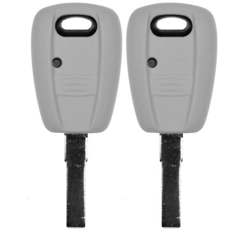 mt-key Schlüsseltasche 2x Autoschlüssel Silikon Schutzhülle im 2er-Set, für FIAT Panda Brava Bravo Punto Stilo 1 Tasten Funk Fernbedienung von mt-key