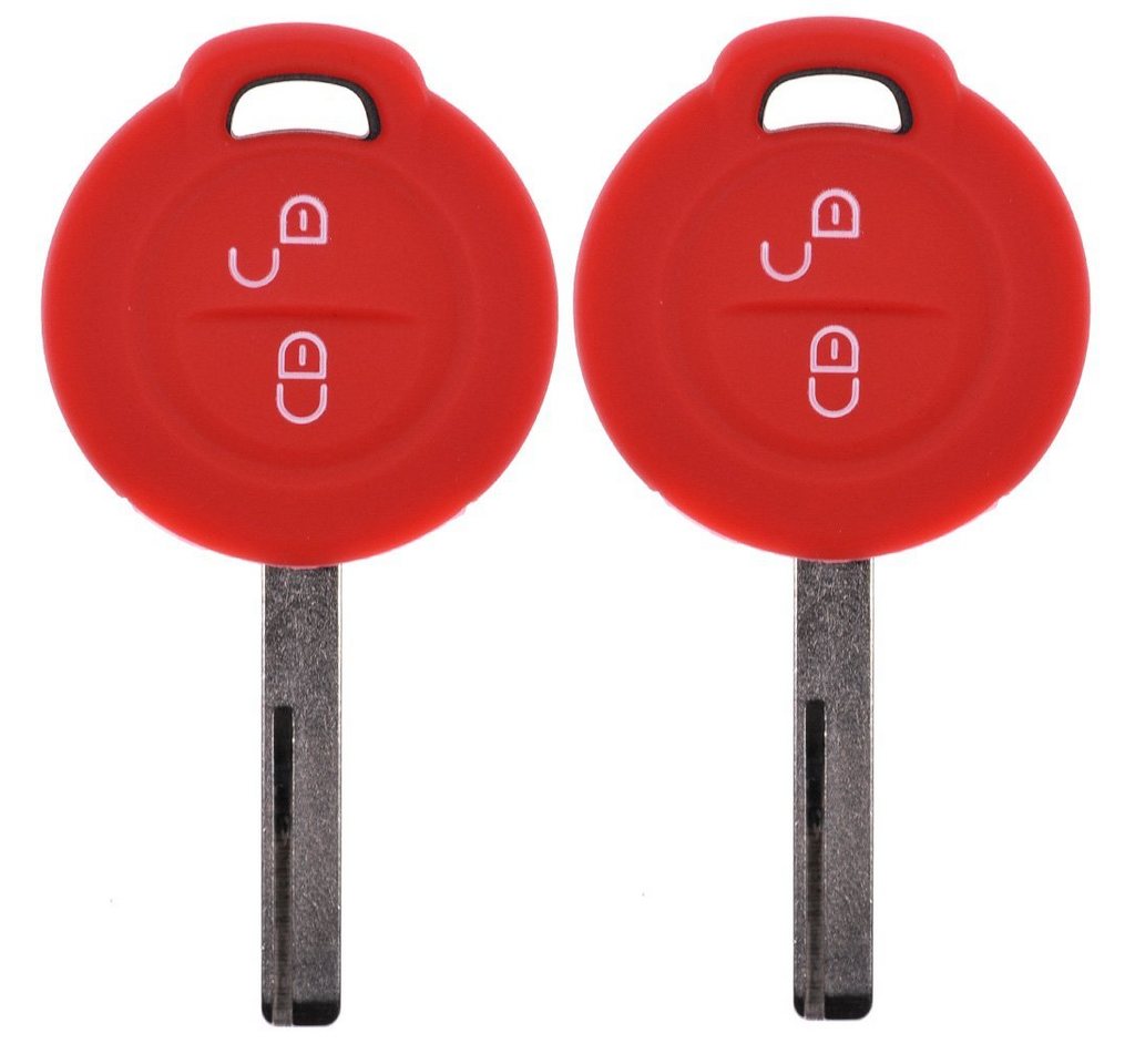 mt-key Schlüsseltasche 2x Autoschlüssel Silikon Schutzhülle im 2er-Set, für Mitsubishi Colt VI Smart Forfour 454 2 Tasten Funk Fernbedienung mt-key Schlüsseltasche 2x Autoschlüssel Silikon Schutzhülle im 2er-Set, für Mitsubishi Colt VI Smart Forfour 454 2 Tasten Funk Fernbedienung von mt-key