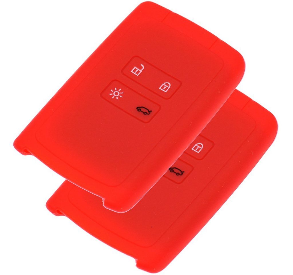 mt-key Schlüsseltasche 2x Autoschlüssel Silikon Schutzhülle im 2er-Set, für Renault Megane Kadjar Clio Captur 4 Tasten KEYLESS SMARTKEY mt-key Schlüsseltasche 2x Autoschlüssel Silikon Schutzhülle im 2er-Set, für Renault Megane Kadjar Clio Captur 4 Tasten KEYLESS SMARTKEY von mt-key