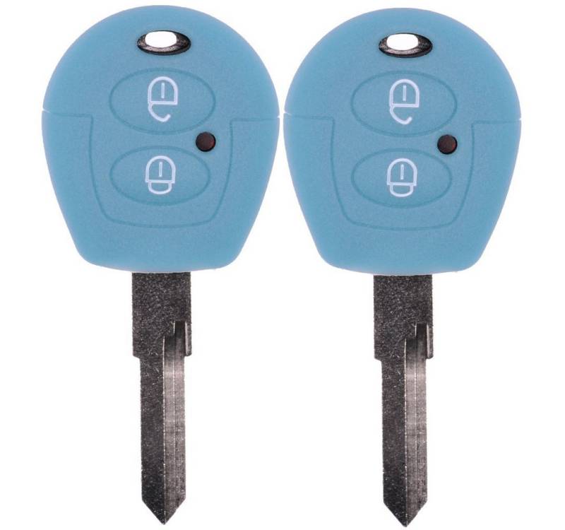mt-key Schlüsseltasche 2x Autoschlüssel Silikon Schutzhülle im 2er-Set, für VW SEAT Skoda T4 Fox Sharan Polo Cordoba 2 Tasten Fernbedienung mt-key Schlüsseltasche 2x Autoschlüssel Silikon Schutzhülle im 2er-Set, für VW SEAT Skoda T4 Fox Sharan Polo Cordoba 2 Tasten Fernbedienung von mt-key