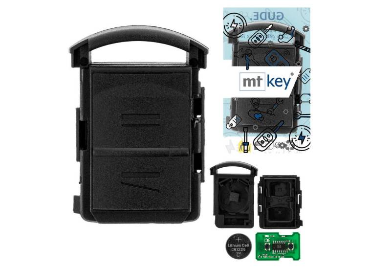 mt-key Schlüsseltasche Auto Funk Fernbedienung 434MHZ für Autoschlüssel (Set), für Opel Combo C (01–11), Corsa C (00–06), Meriva A (03–09), Tigra... von mt-key