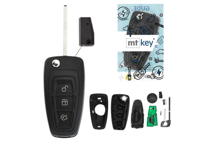 mt-key Schlüsseltasche Auto Funk Schlüssel Fernbedienung ID63 HU101 (Set), für Ford C-Max (CB7, 08.10–06.15), C-Max (CEU, 04.15–19), Focus (C... von mt-key