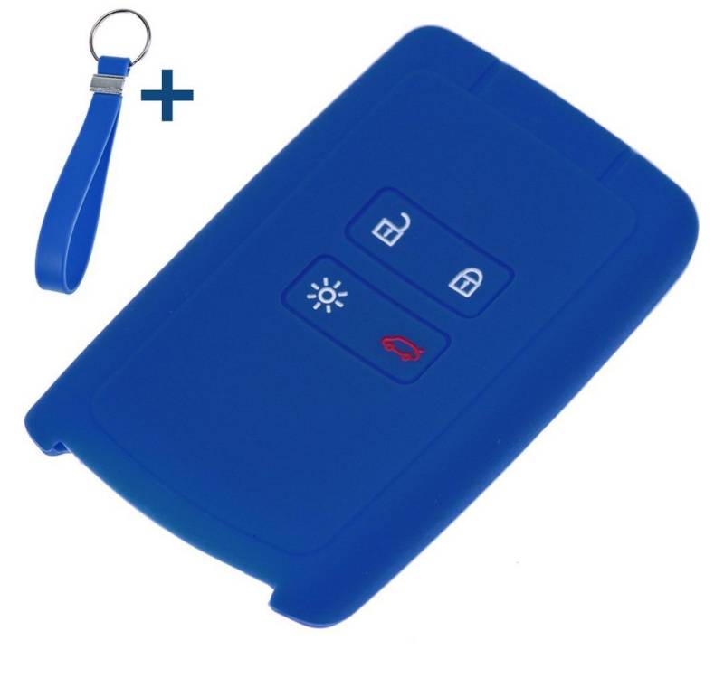mt-key Schlüsseltasche Autoschlüssel Silikon Schutzhülle mit passendem Schlüsselband, für Renault Megane Kadjar Clio Captur 4 Tasten KEYLESS SMARTKEY mt-key Schlüsseltasche Autoschlüssel Silikon Schutzhülle mit passendem Schlüsselband, für Renault Megane Kadjar Clio Captur 4 Tasten KEYLESS SMARTKEY von mt-key