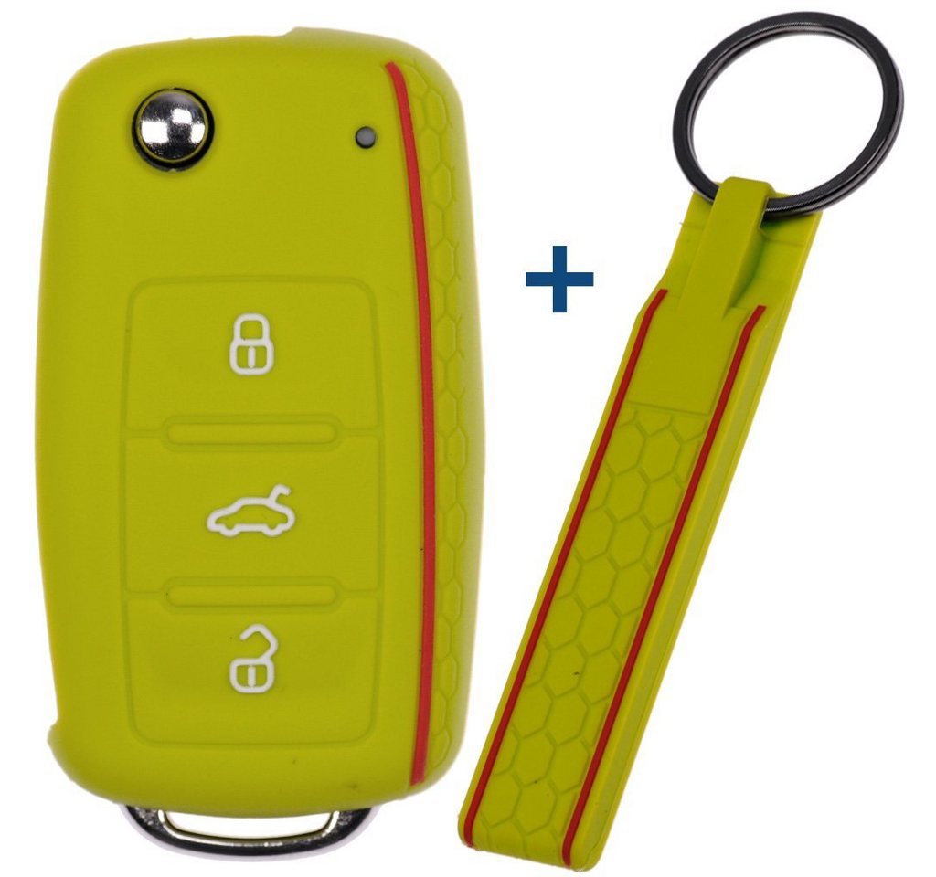 mt-key Schlüsseltasche Autoschlüssel Silikon Schutzhülle mit passendem Schlüsselband, für VW SEAT Skoda Golf 6 Octavia UP Leon ab 11/2009 3 Tasten mt-key Schlüsseltasche Autoschlüssel Silikon Schutzhülle mit passendem Schlüsselband, für VW SEAT Skoda Golf 6 Octavia UP Leon ab 11/2009 3 Tasten von mt-key