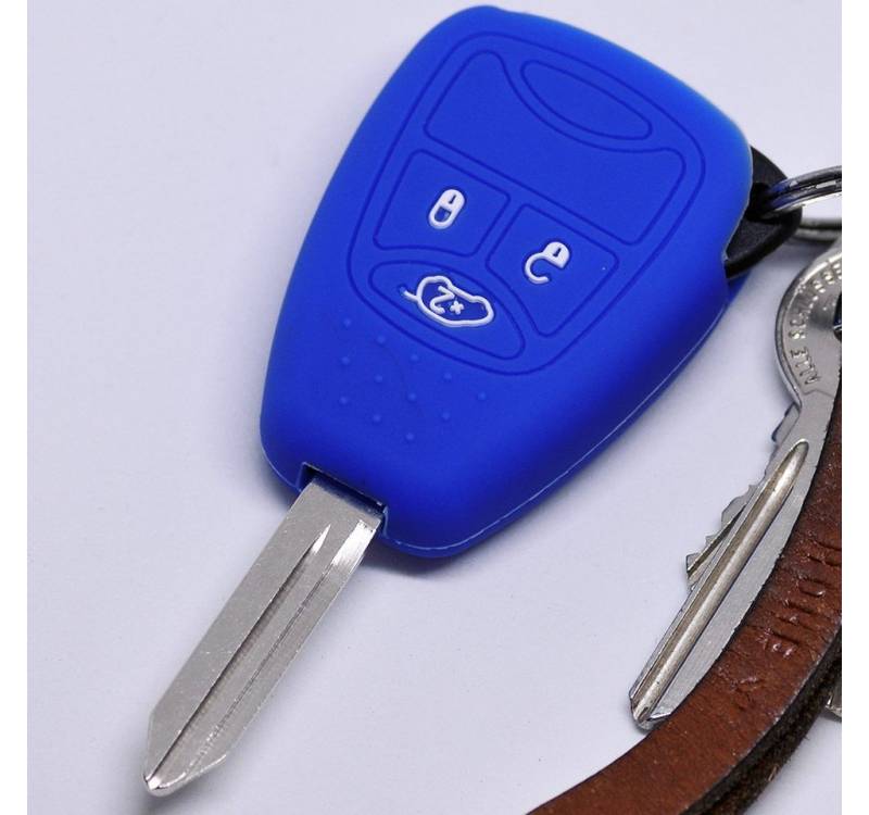 mt-key Schlüsseltasche Autoschlüssel Softcase Silikon Schutzhülle Blau, für Chrysler 300C Voyager Dodge RAM Jeep Commander Grand Cherokee mt-key Schlüsseltasche Autoschlüssel Softcase Silikon Schutzhülle Blau, für Chrysler 300C Voyager Dodge RAM Jeep Commander Grand Cherokee von mt-key