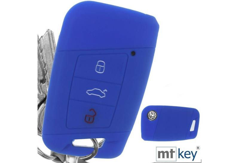 mt-key Schlüsseltasche Autoschlüssel Softcase Silikon Schutzhülle Blau, für VW Passat B8 Arteon Skoda Kodiaq 3 Tasten KEYLESS SMARTKEY mt-key Schlüsseltasche Autoschlüssel Softcase Silikon Schutzhülle Blau, für VW Passat B8 Arteon Skoda Kodiaq 3 Tasten KEYLESS SMARTKEY von mt-key